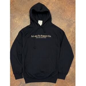 Learn To Forget Co Hoodie Black Graphic Pullover Streetwear NWOT Size M
